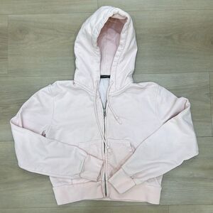 Brandy Melville Pink Cropped Hoodie